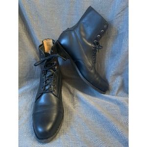 Pytchley Brown Leather Lace Up Boots Work Riding amazonas Soles